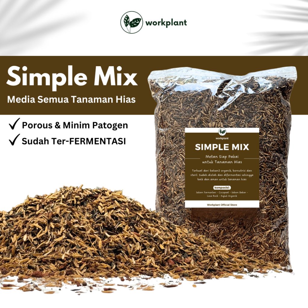 Jual Workplant Simple Mix Media Tanam Tanaman Hias Fermentasi Siap