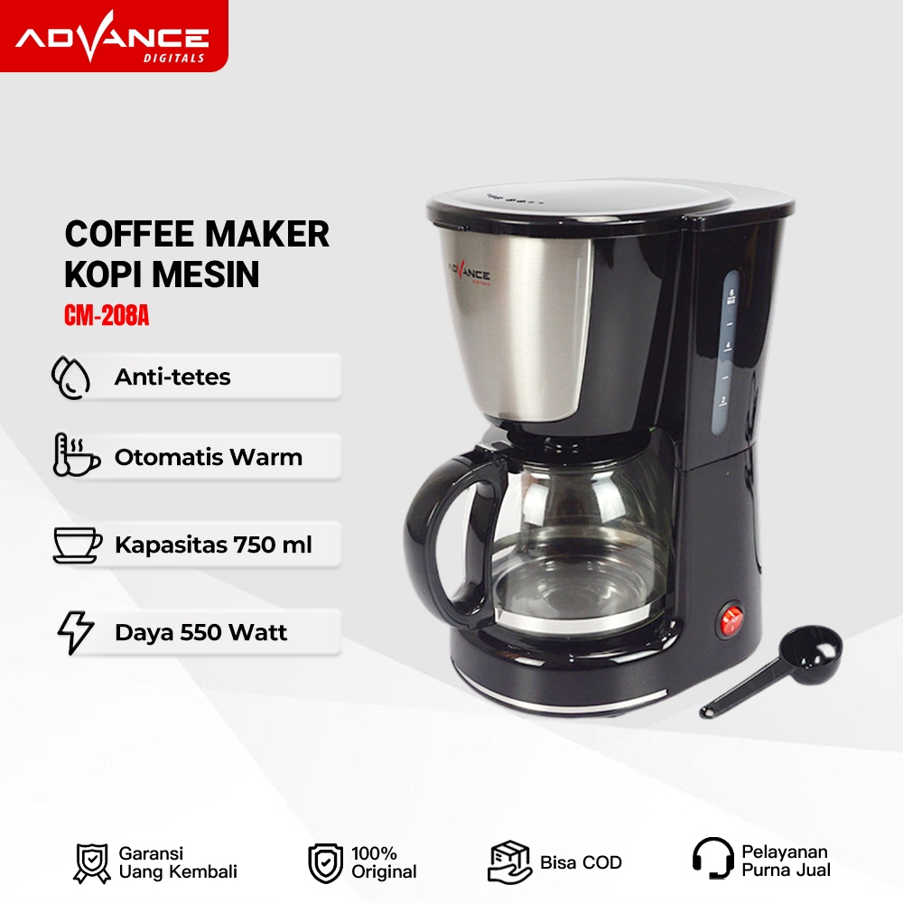 Jual ADVANCE Coffee Maker 0 75 1 5 Liter Mesin Kopi Rumah Tangga