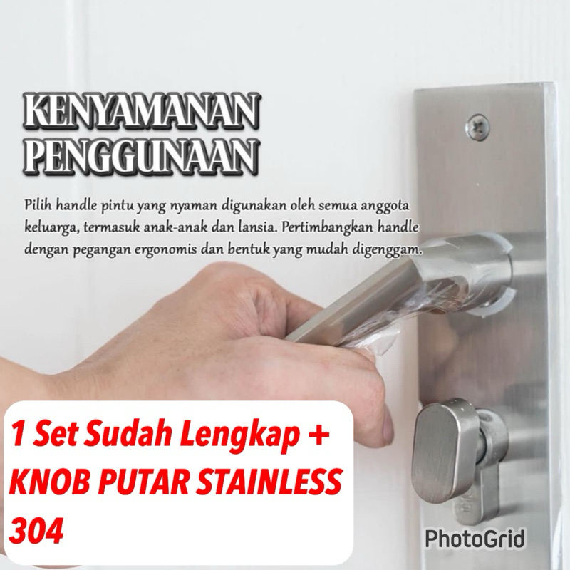 Jual Promo Handle Pintu Besar Cm Knob Kodai Hitam Tinggal Pasang