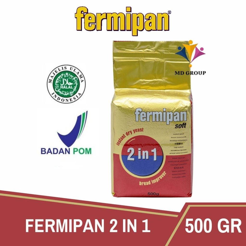 Jual FERMIPAN SOFT 2 IN 1 RAGI INSTANT DRY YEAST BREAD IMPROVER 500