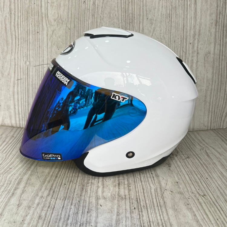 Jual HELM KYT KYOTO SOLID VISOR IRIDIUM TANPA SPOILER KYOTO VISOR