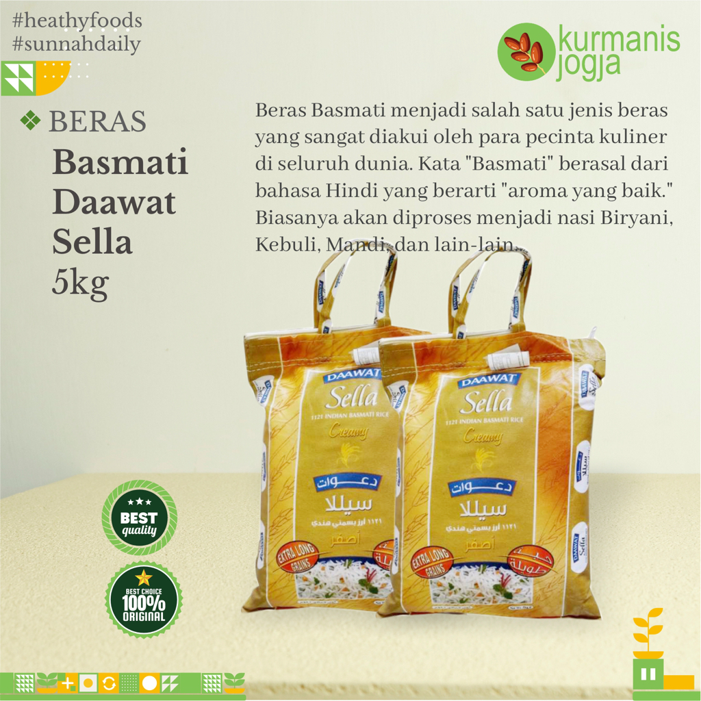 Jual Beras Basmati Daawat Sella Creamy Rice Premium Original Cocok