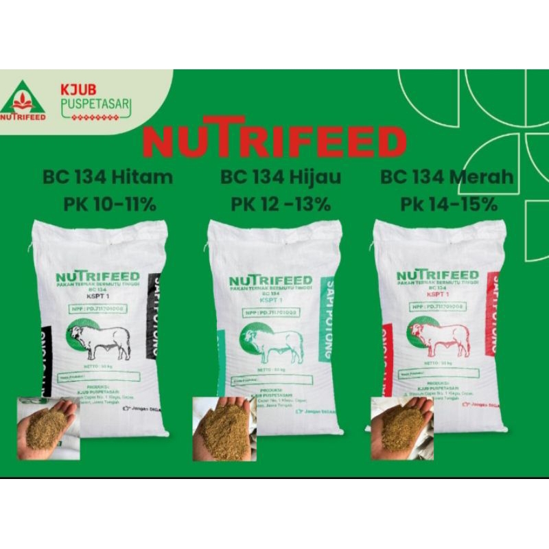 Jual Nutrifeed Hijau Pakan Konsentrat Sapi Kambing Domba Kuda Babi