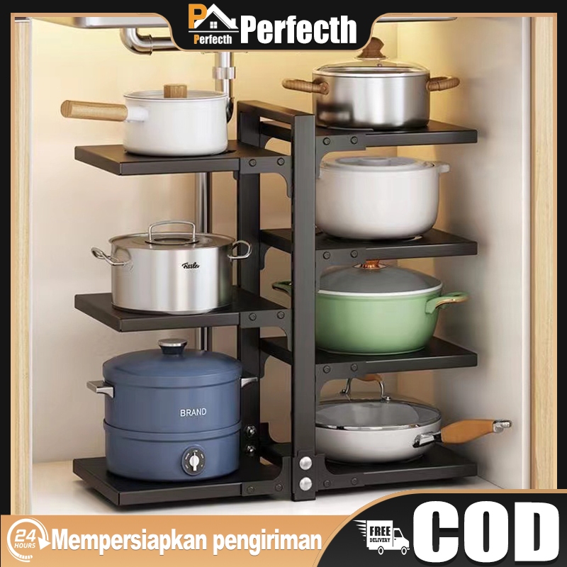 Jual Rak Bawah Wastafel Susun Rak Pot Rak Dapur Penyimpanan Serbaguna