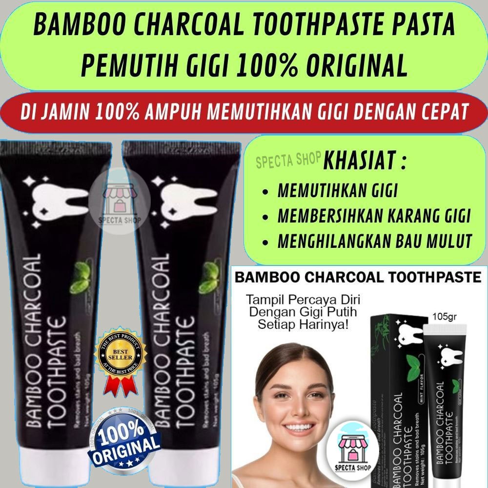 Jual Odol Bamboo Charcoal Toothpaste Pasta Pemutih Gigi Kuning Karang