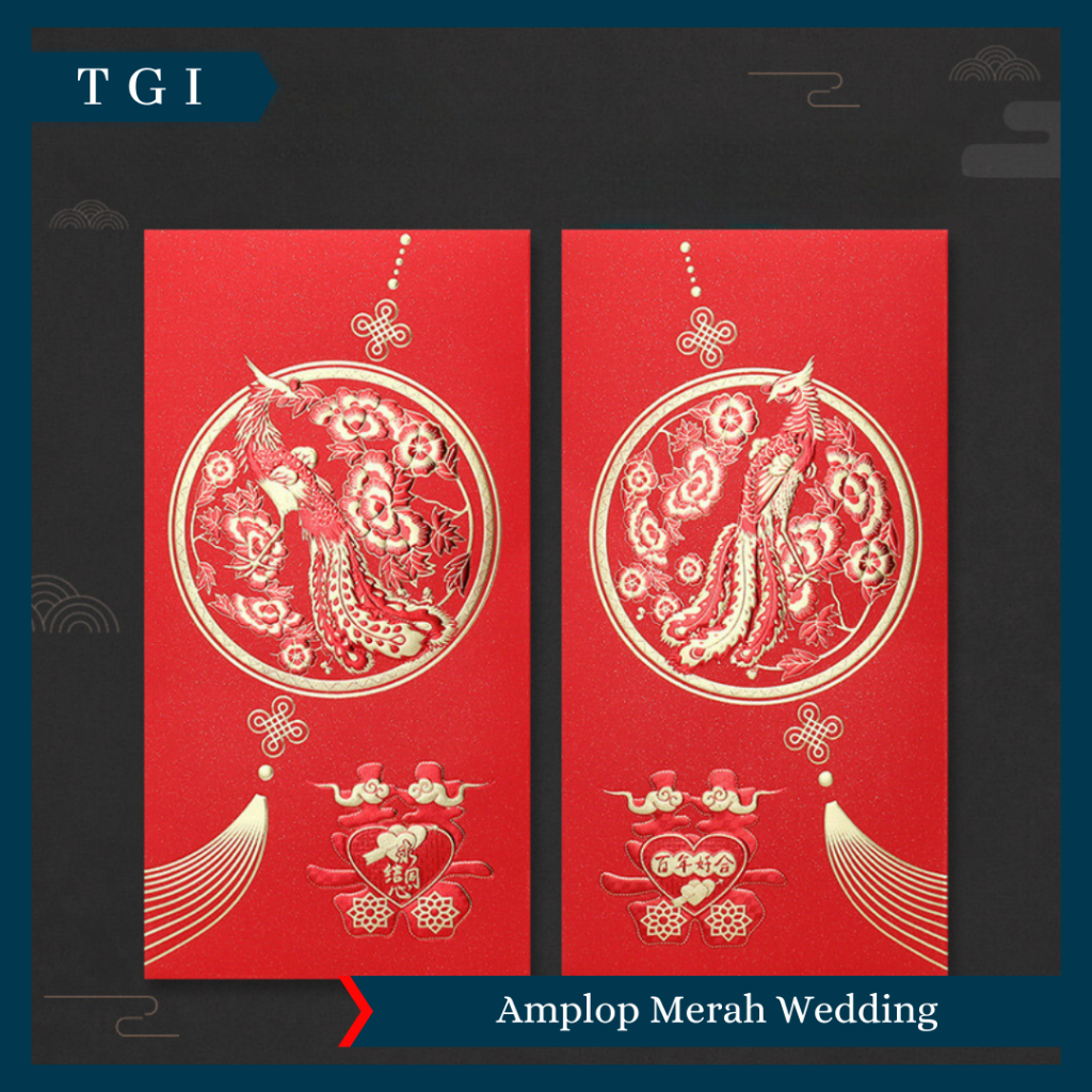 Jual Tgi Kertas Angpao Sangjit Gliter Premium Angpao Merah Wedding