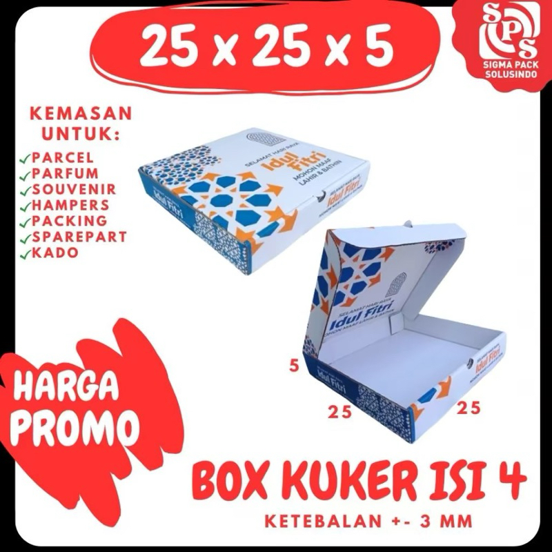 Jual Box Kuker 25255 KuKer Toples 250gr Isi 4 Kardus Lebaran Kue