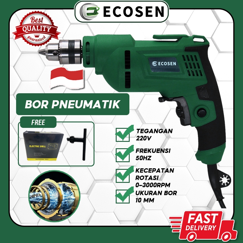 Jual Mesin Bor Listrik 10mm Bolak Balik 800W Electric Drill Bor Beton