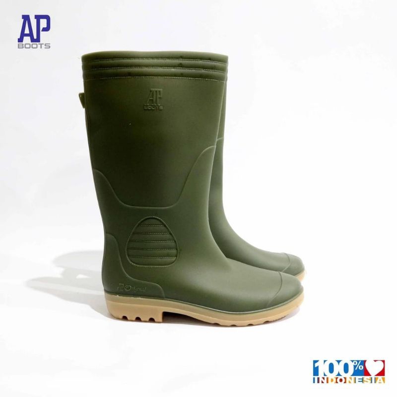 Jual Sepatu Boot Safety Karet Ap Green Original Ap Boots