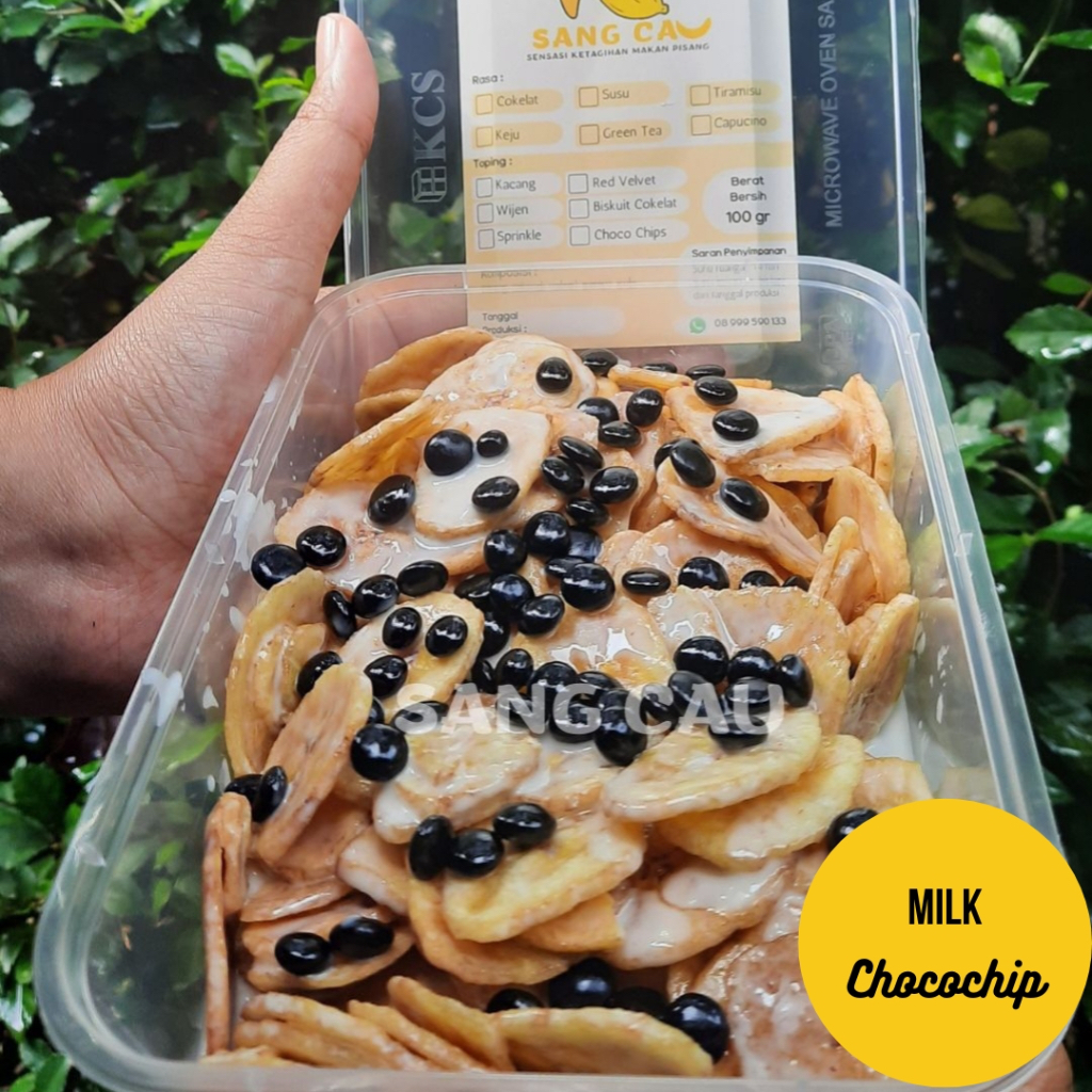 Jual Keripik Pisang Coklat Lumer Rasa Susu Sang Cau Bogor Shopee