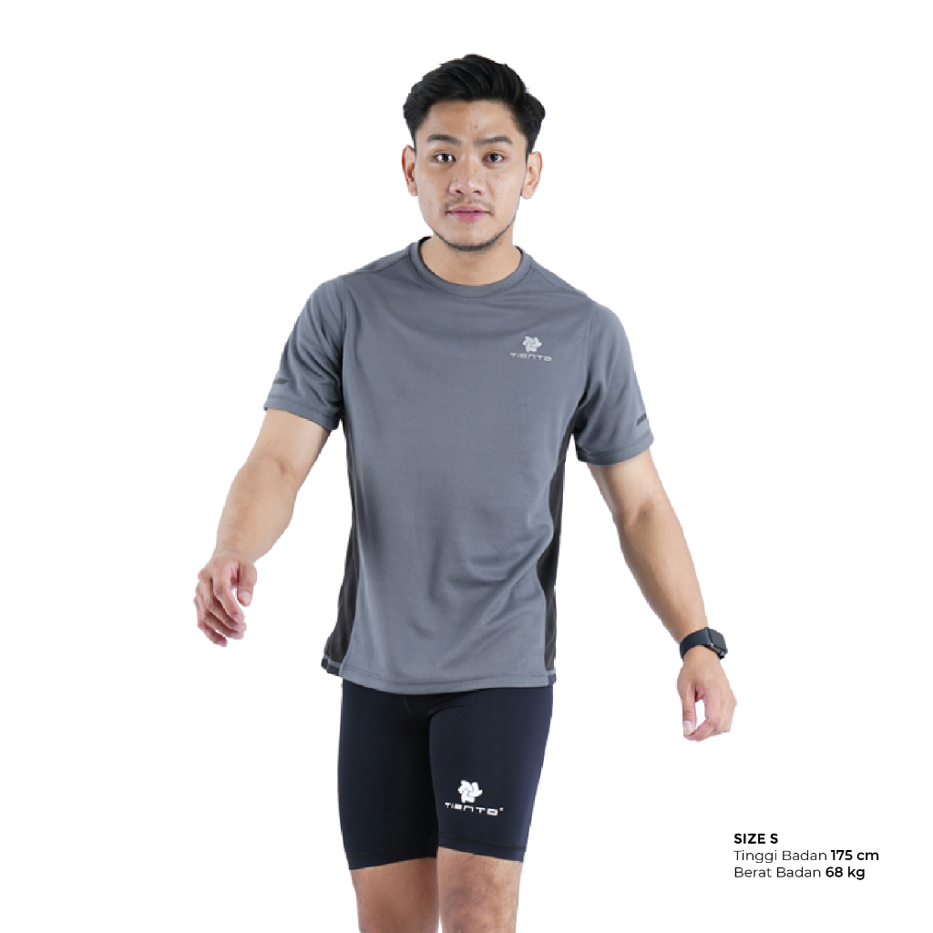 Jual Tiento Kaos Olahraga Lari Baju Running Gym Dry Fit Extra Lite Pria