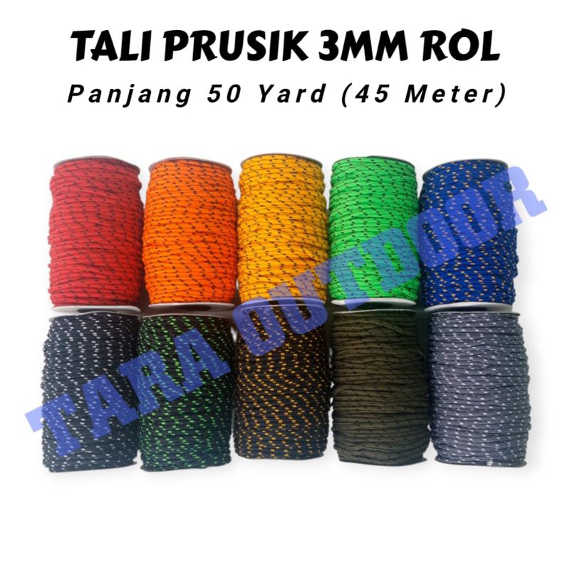 Jual Tali Prusik 3mm Roll Tali Simpul Pramuka Tali Gelang Tali Flysheet