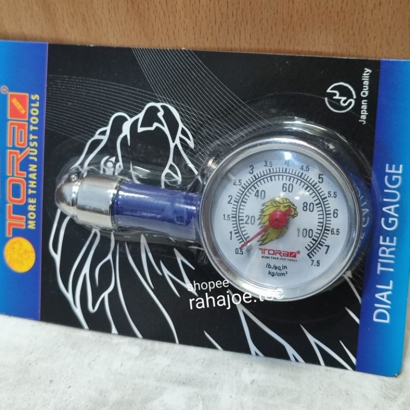 Jual Alat Ukur Tekanan Angin Ban Tora Dial Tire Pressure Gauge Shopee