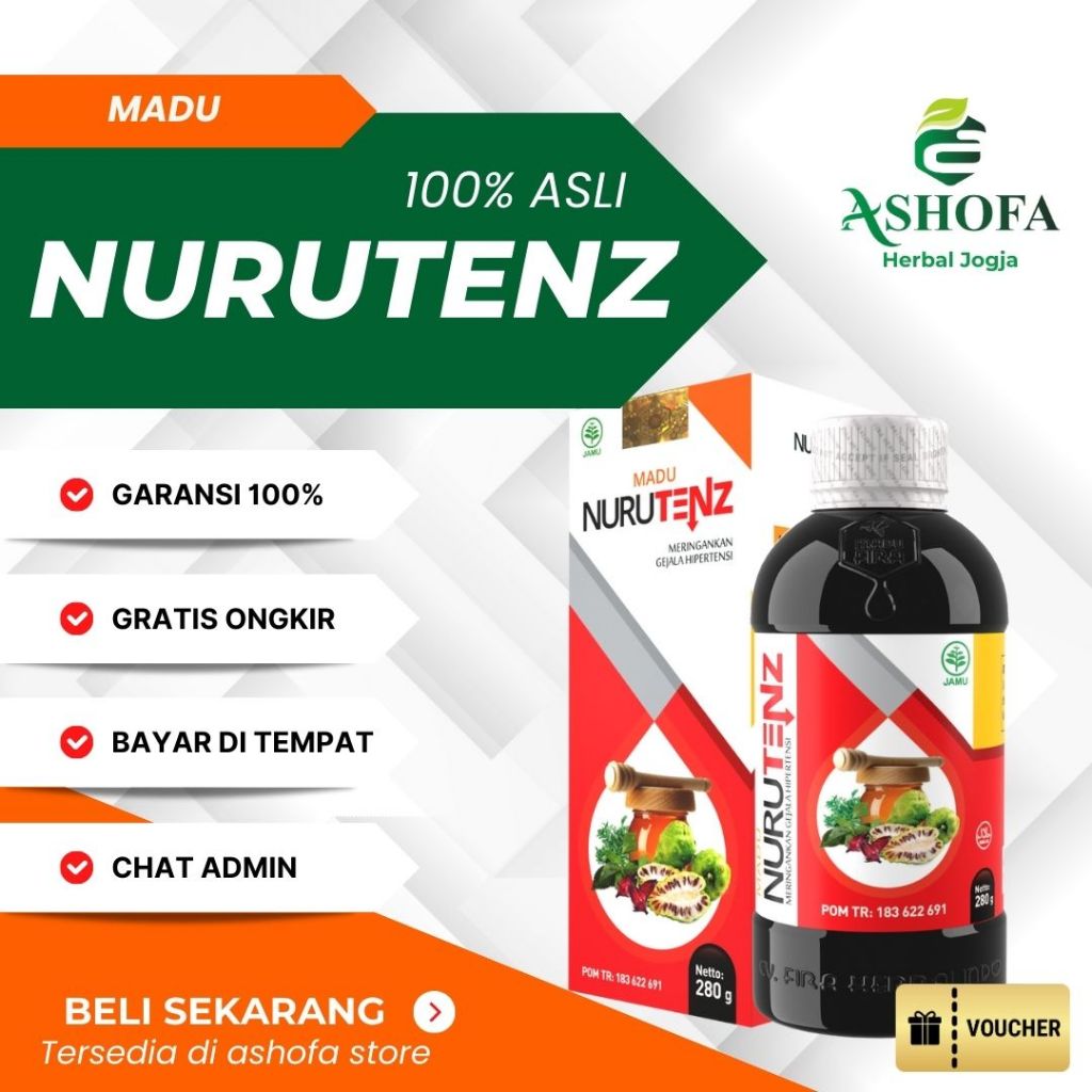 Jual Madu NURUTENZ Original Obat Darah Tinggi Herbal Darah Tinggi