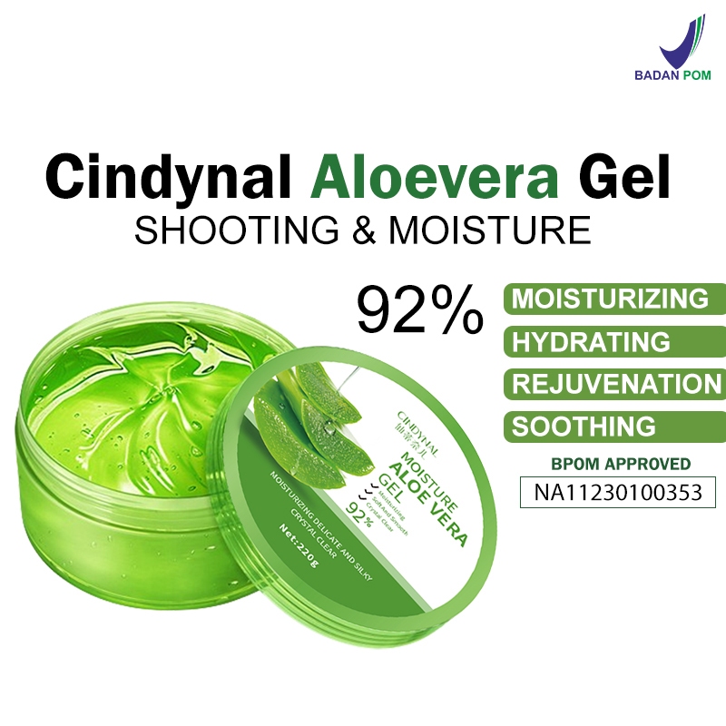 Jual BPOM Cindynal Moisturizer Aloevera Gel Ekstrak Lidah Buaya 92 Gel