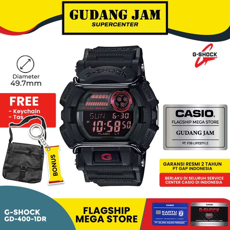 Jual Jam Tangan Pria G Shock GD 400 1DR GD 400 1 Garansi 2 Tahun