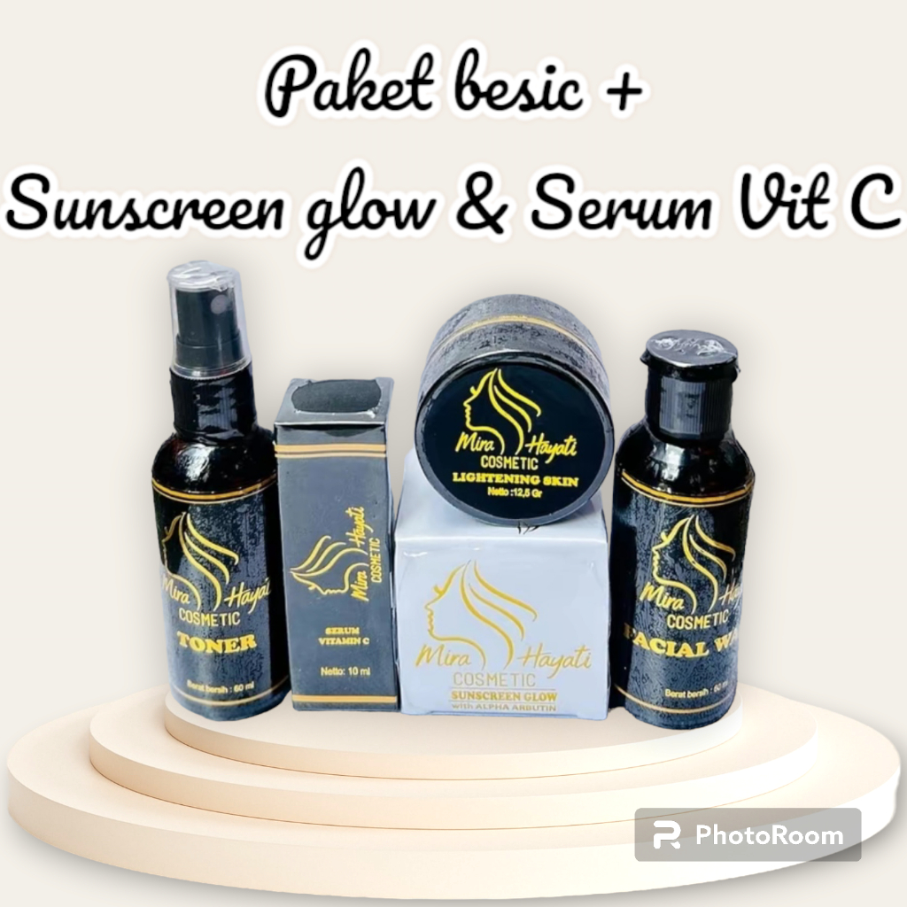 Jual Paket Besic Serum Vit C Sunscreen Glow Mira Hayati Skincare