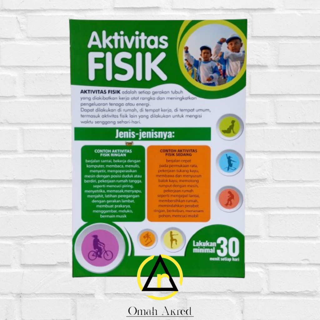 Jual Poster Aktivitas Fisik Aktifitas Fisik Lakukan Menit Poster