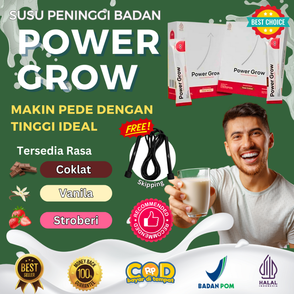 Jual 3 Box Susu Power Grow Paket Best Seller Suplemen Obat Peninggi