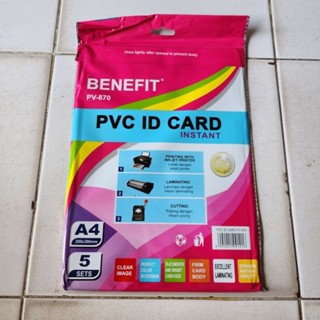 Jual PVC ID CARD Instant Per 5 Sheets Tebal 0 76mm Inkjet A4 Kualitas