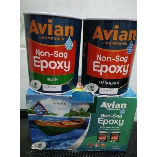 Jual Avian Lem EPOXY Non Sag 3 2 KG 2 Komponen X 1600 Gram Resin