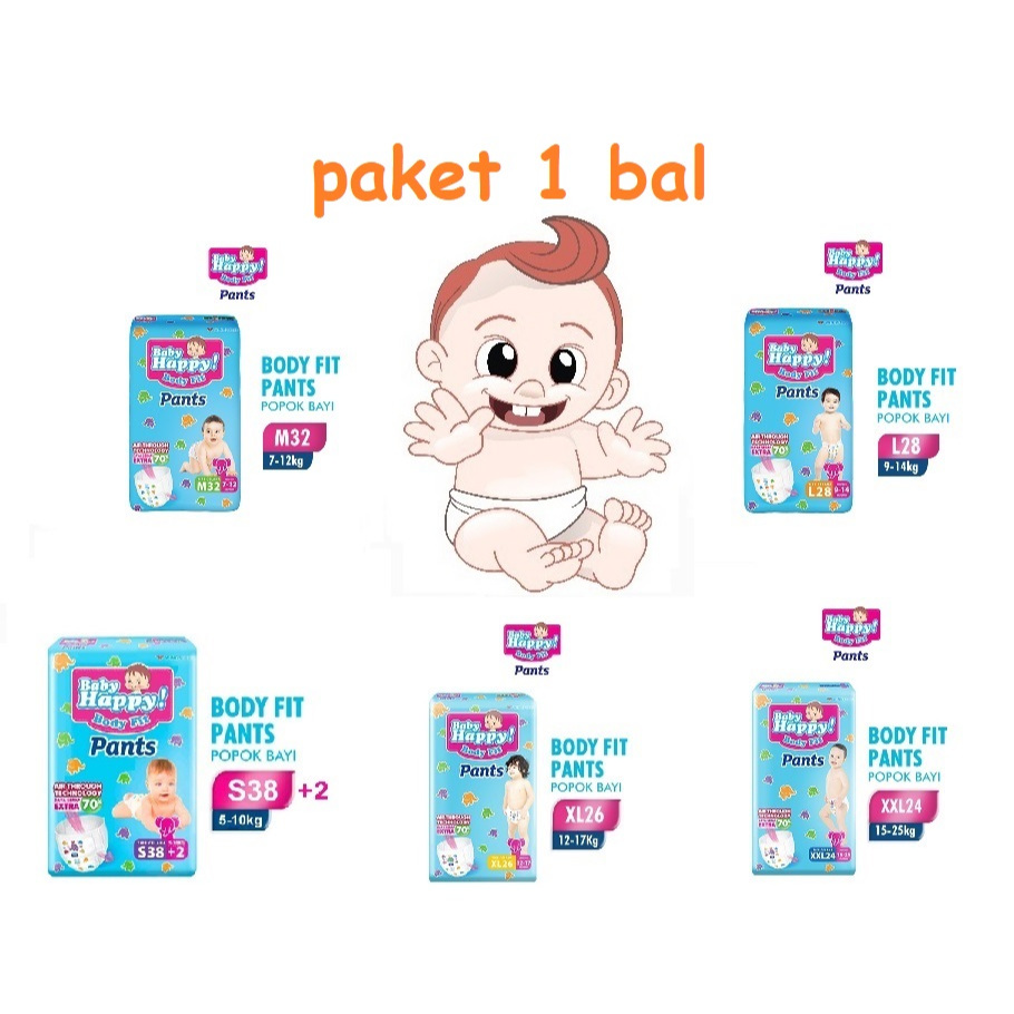 Jual Paket Bal Baby Happy Pants Celana S M L Xl Xxl