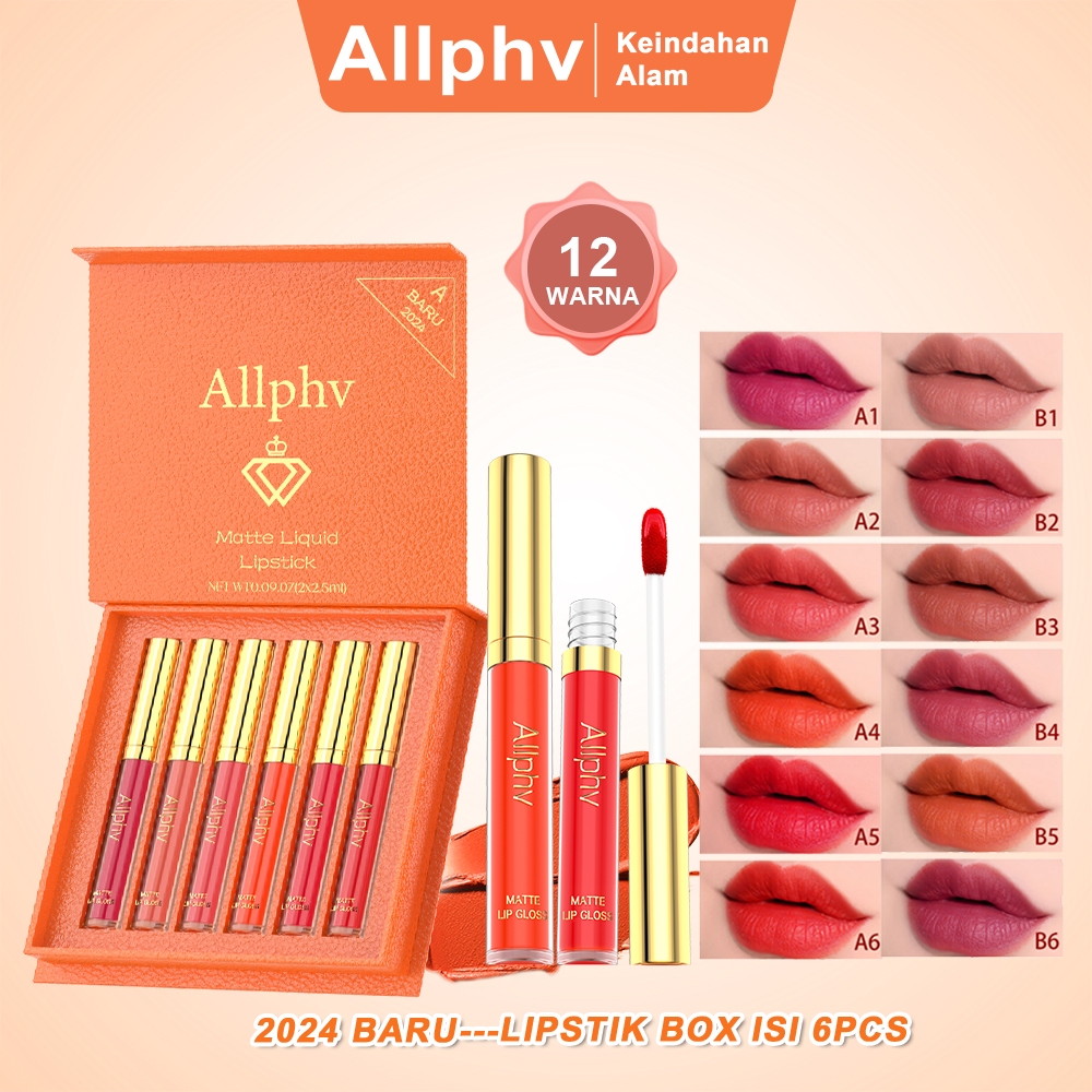 Jual Box Isi 6pcsAllphv Lipstik Paket 6pcs Set A Dan Set B 12 Warna