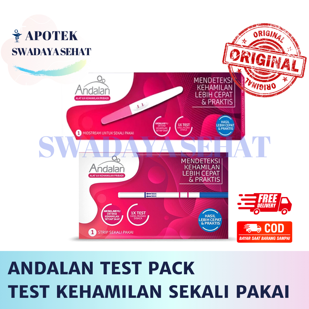 Jual Andalan Stik Midstream Test Pack Strip Tes Kehamilan Sekali