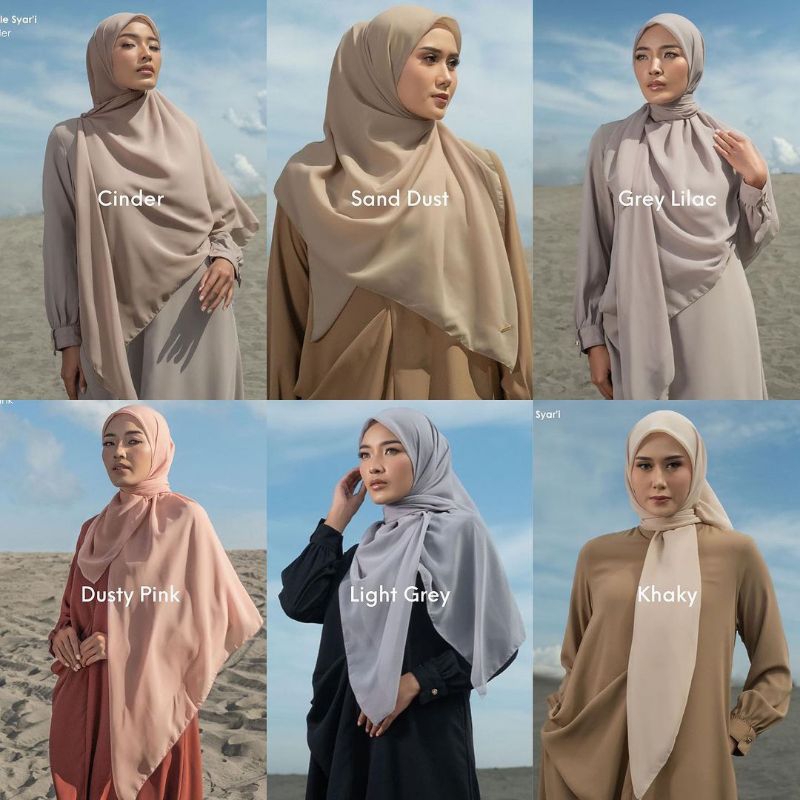 Jual Deenay LIZA SYARI SERIES HIJAB JILBAB VOAL POLOS PLAIN SYAR I