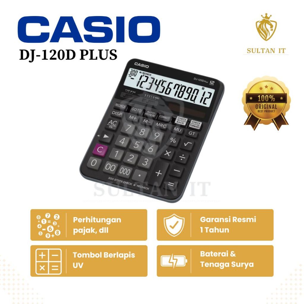 Jual Kalkulator Casio DJ 120D Plus MJ 120 D Original Shopee Indonesia