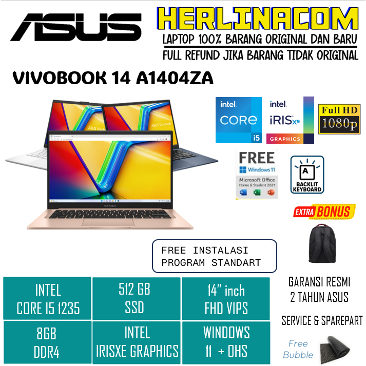 Jual Asus Vivobook A Za I Ram Gb Gb Ssd Windows