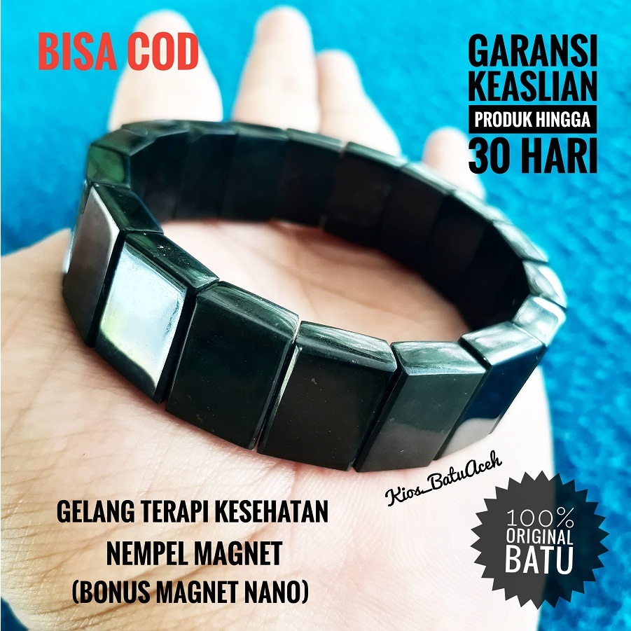 Jual Gelang Batu Giok Hitam Black Jade Original Asli Aceh Petak Cutting