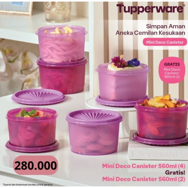 Jual Mini Deco Canister Tupperware Shopee Indonesia