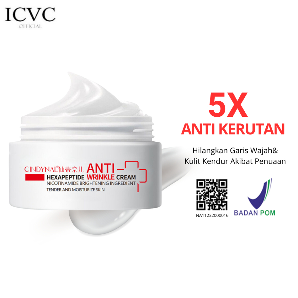 Jual BPOM CINDYNAL Moisturizer Hexapeptide Anti Wrinkle Cream Krim