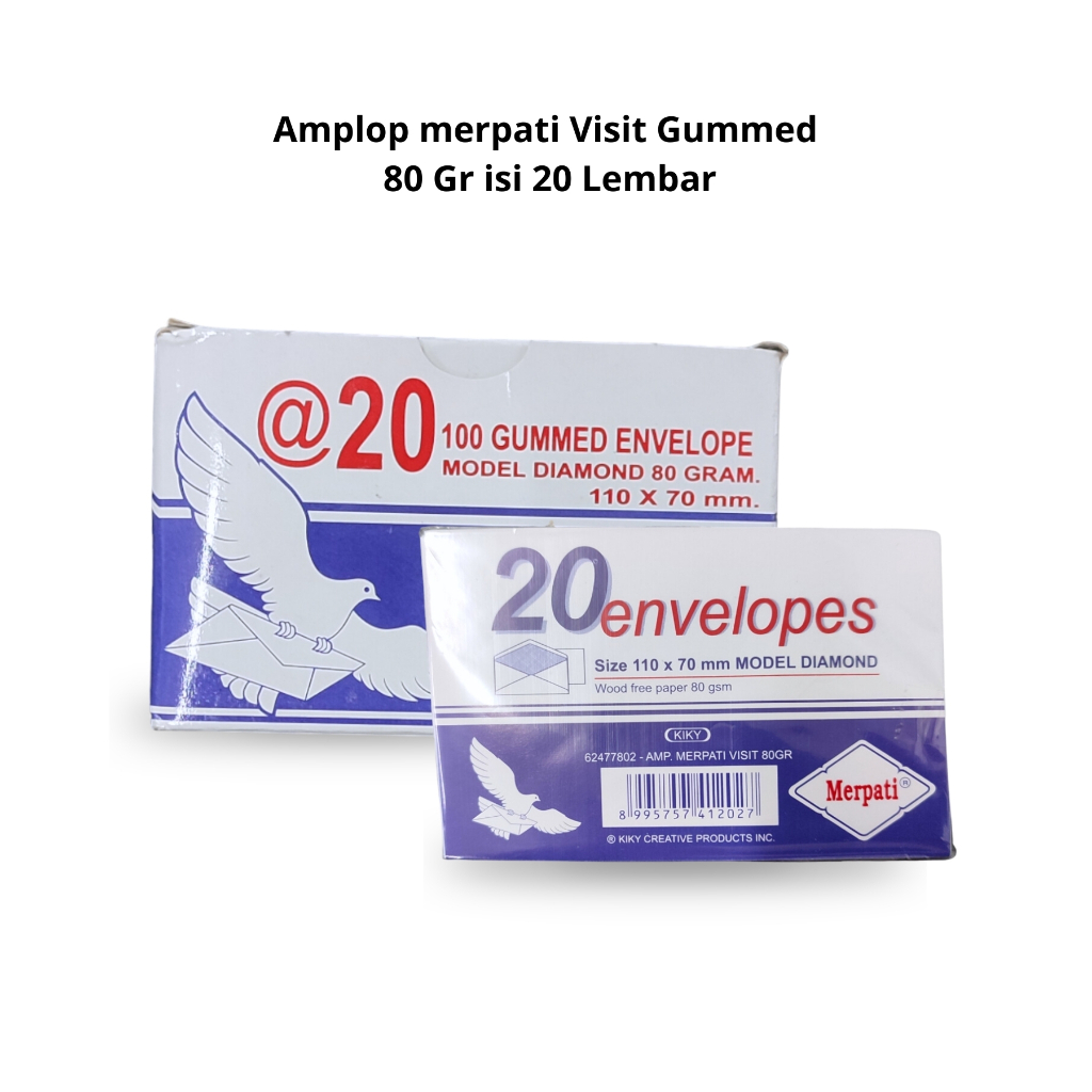 Jual Amplop Visit Merpati Gummed Gram X Mm Amplop Lebaran