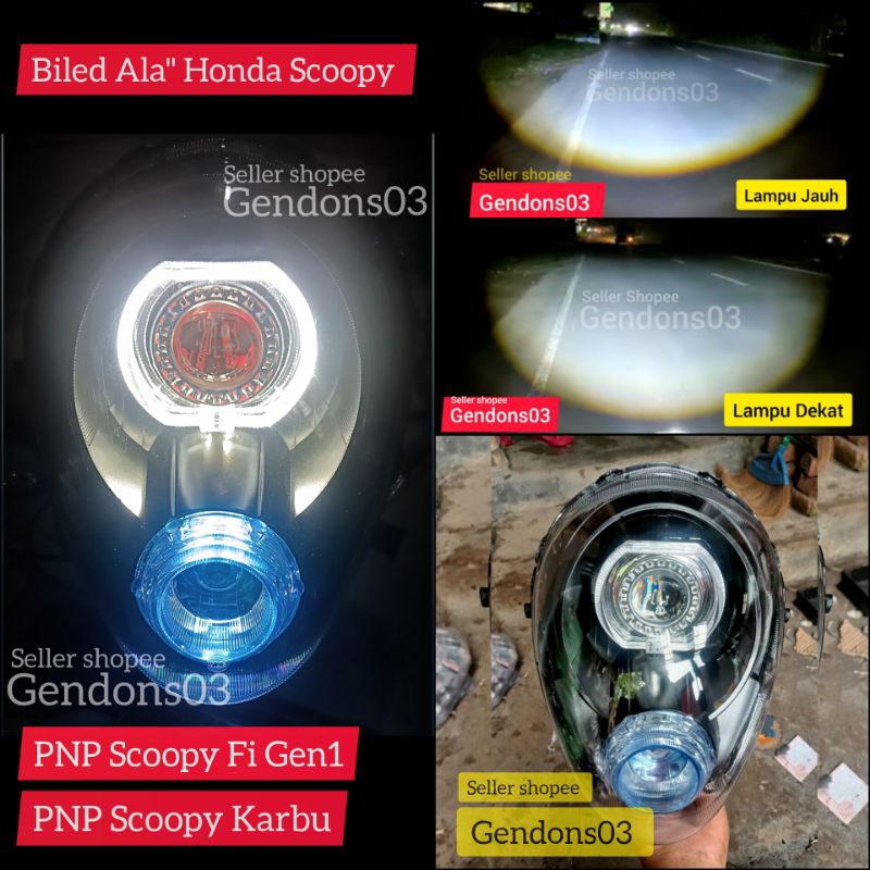 Jual Projie BiLed Ala Honda Scoopy Fi Gen1 Scoopy Karbu Lampu Utama