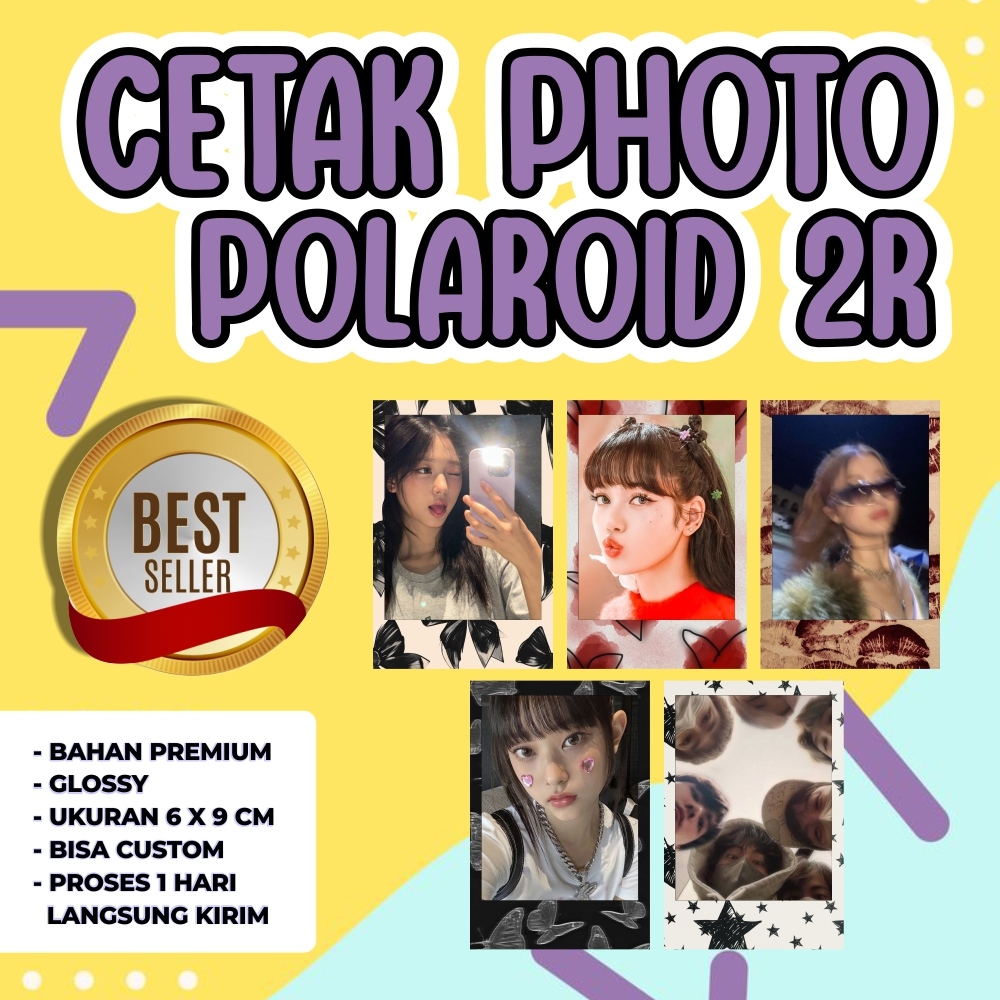 Jual Cetak Foto Polaroid 2R Custom Paket Isi 25 Pcs Polaroid Murah