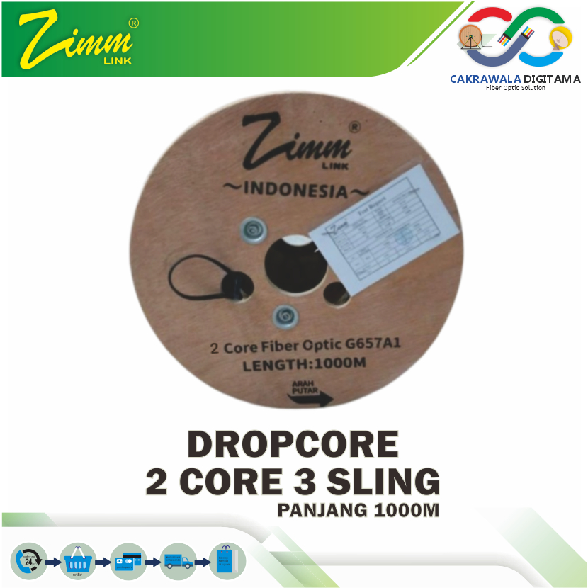 Jual Kabel Fiber Optic Ftth Dropcore Core Sling Round Zimmlink