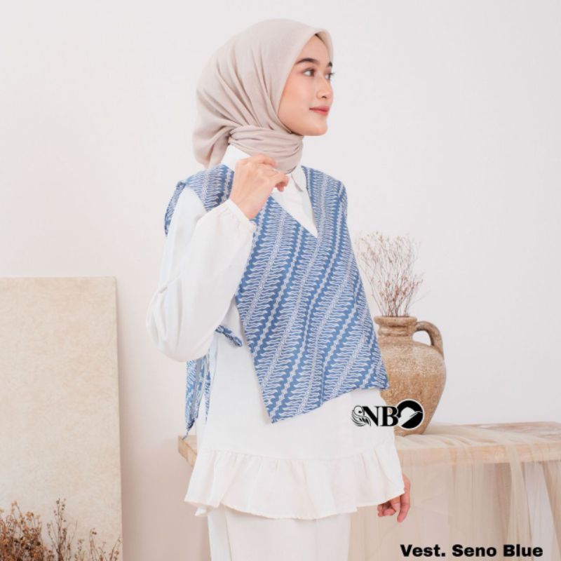 Jual Vest Batik Wanita Modern Seno Outer Rompi Katun Premium Outer