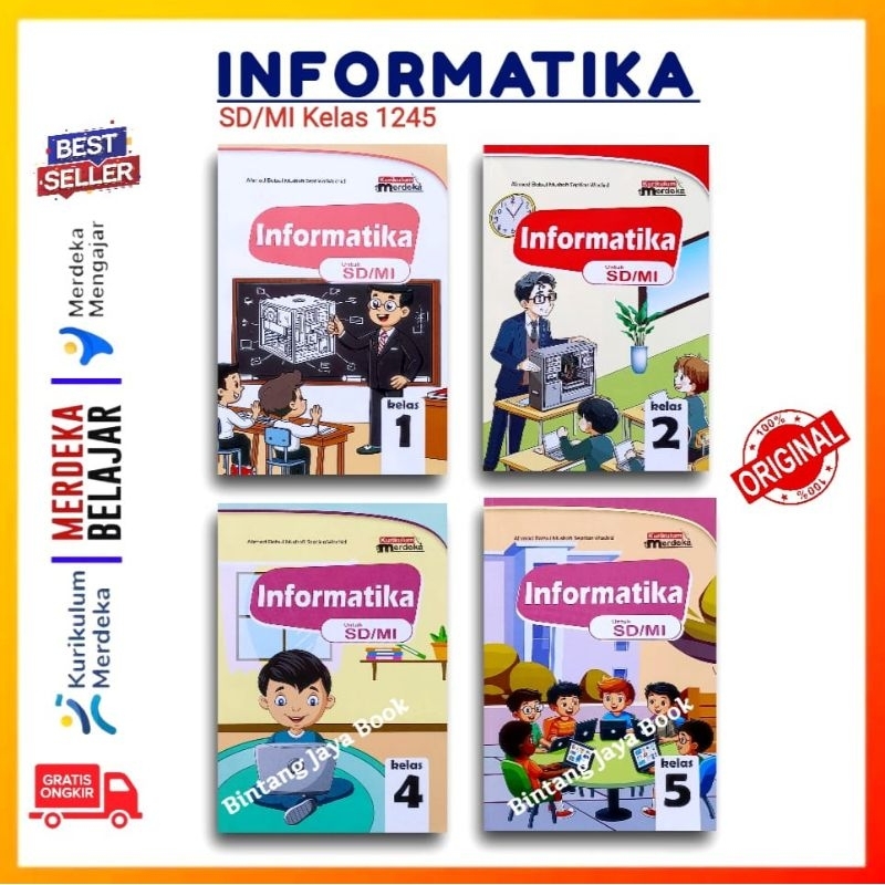 Jual Buku Siswa Informatika SD MI Kelas 1 2 3 4 5 6 Kurikulum Merdeka