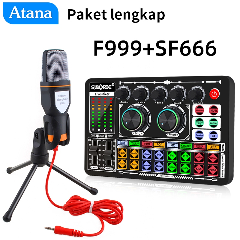 Jual Atana Soundcard F Sf Mic Paket Lengkap Set Mixer Bluetooth