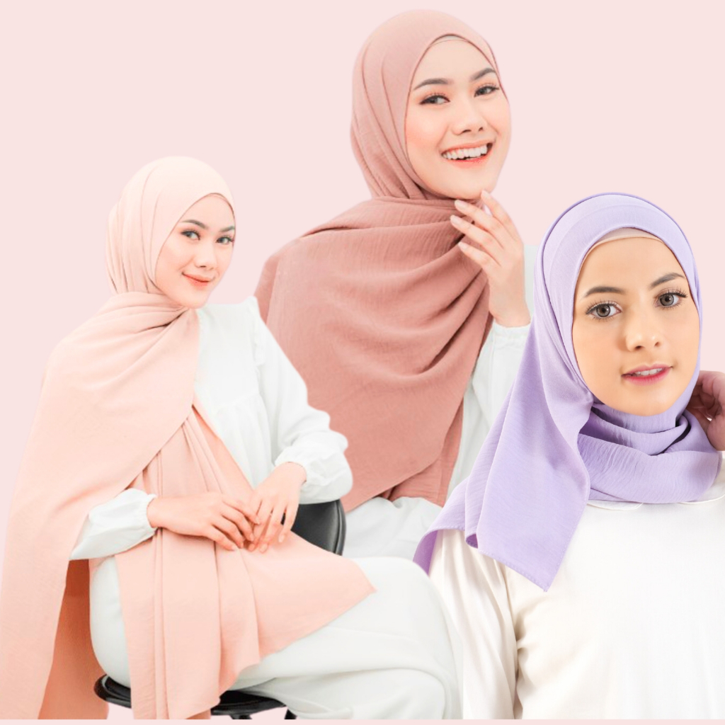 Jual Amirah Hijab Pasmina Crinkle Jilbab Pashmina Crinkle Airflow Shawl