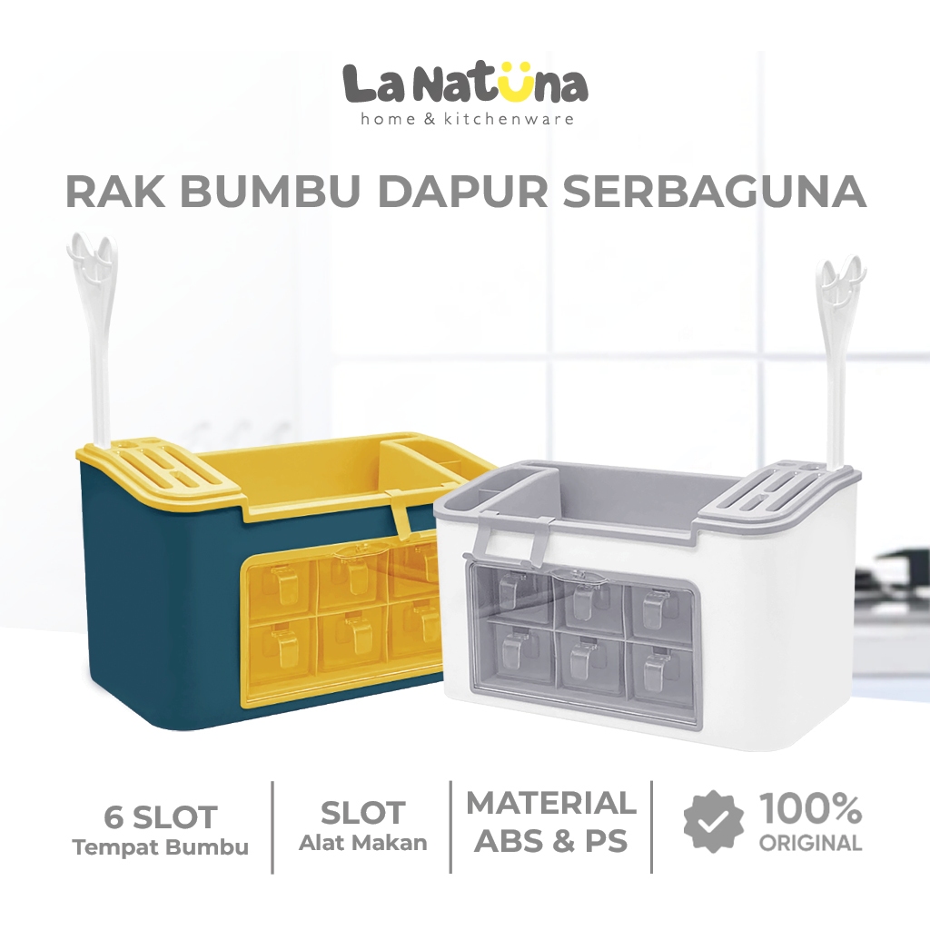 Jual La Natuna Tempat Bumbu Dapur Kotak Garam Gula Tempat Pisau Sendok