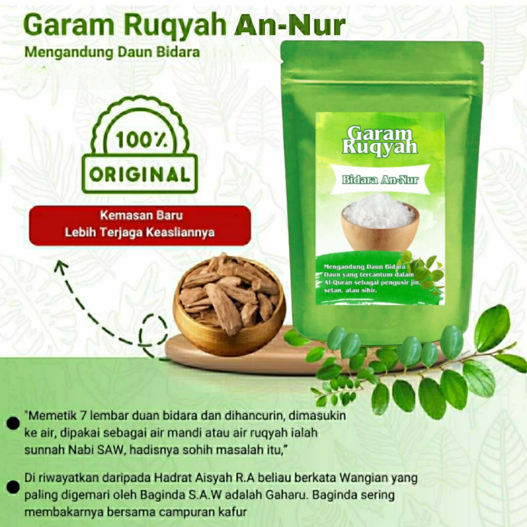 Jual GARAM RUQYAH AN NUR UNTUK MANDI METODE PEMBUKA AURA POSITIF