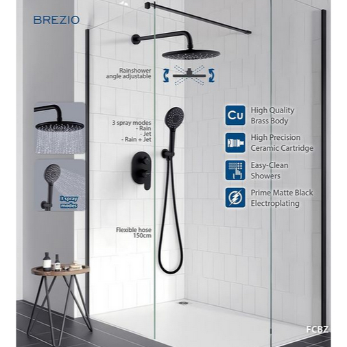 Jual BREZIO FCBZ 1827 Keran Panas Dingin Shower Tanam Set Dinding