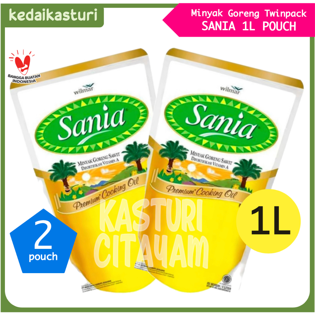 Jual Sania Premium Liter X Pouch Minyak Goreng Twinpack Shopee