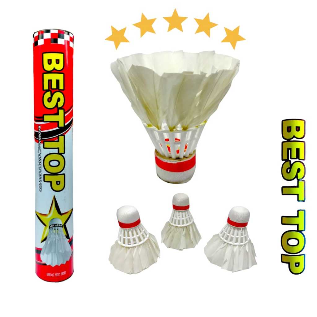 Jual SYARIAH TOYS HARGA 1 SLOP 12 PCS SHUTTLE COCK BADMINTON BOLA