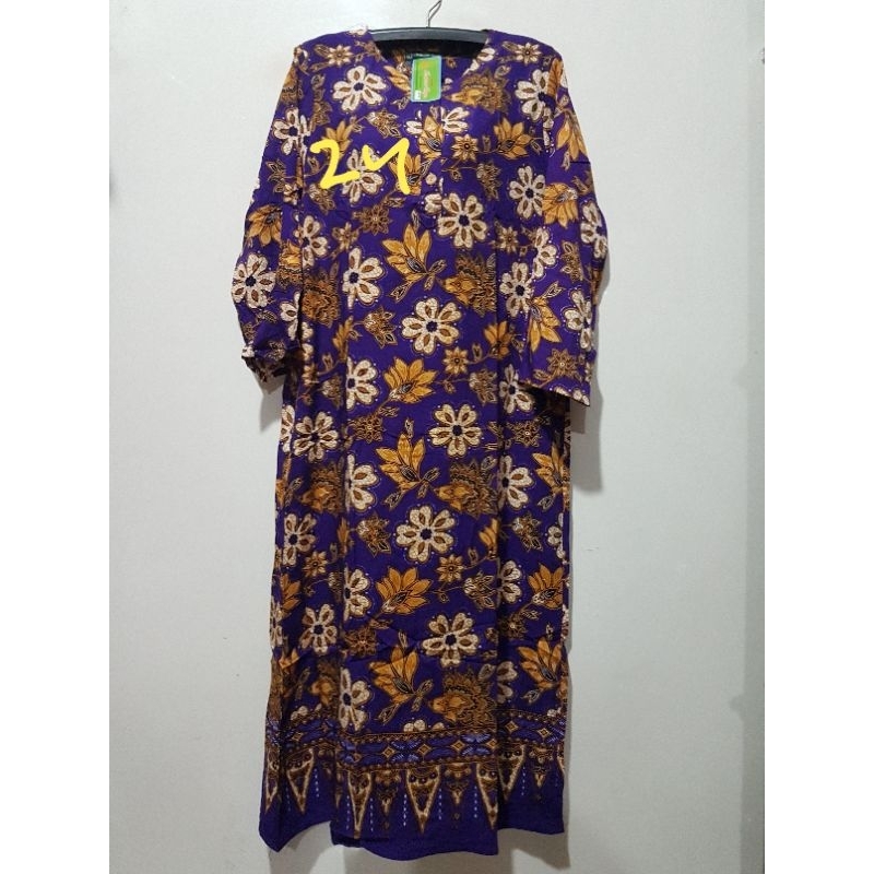 Jual YULI LONGDRES 19 LD 115 CM PB 127 CM BUSUI BATIK KENCANA UNGU