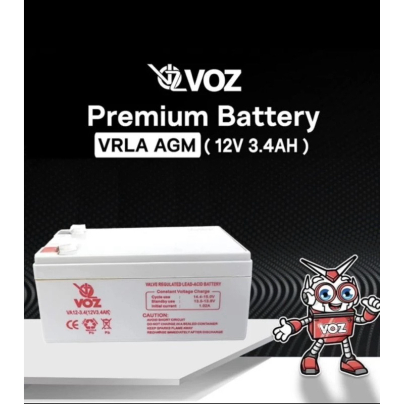 Jual Voz Battery Vrla V Ah Baterai Aki Voz V Ah Shopee