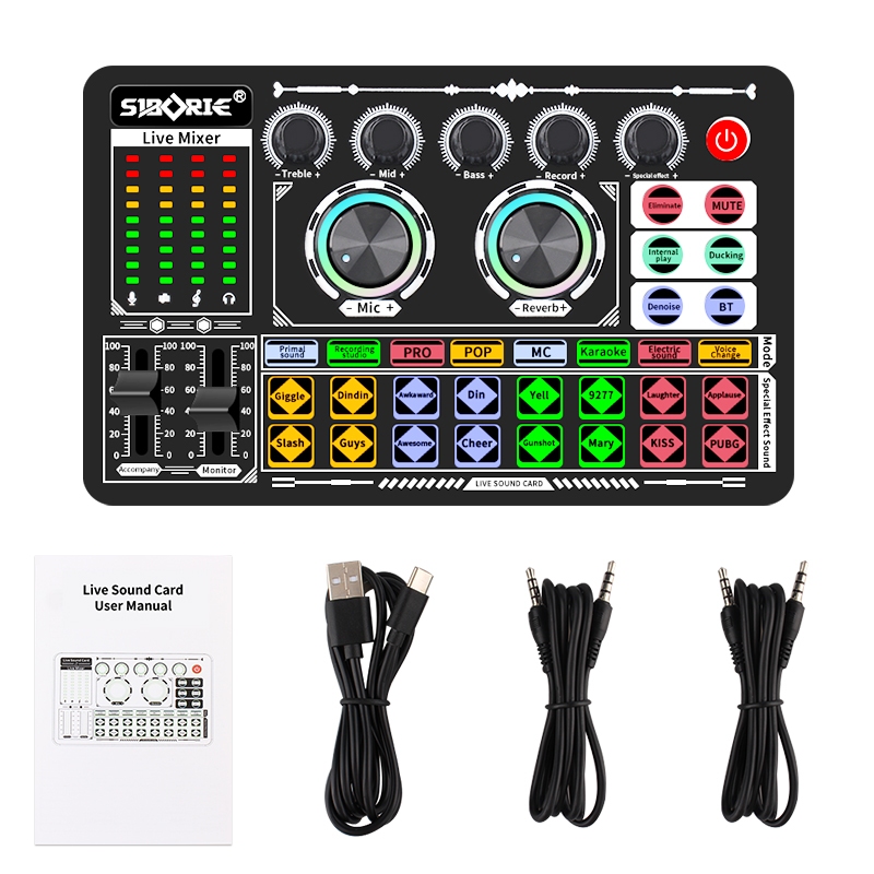 Jual Siborie Soundcard F Audio Usb External Sound Card Mic Mixer